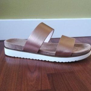 Kensie rose gold dominic slide sandal